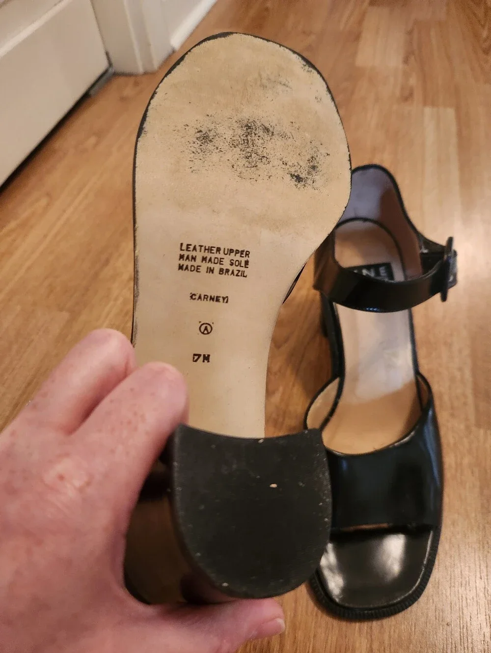 Vintage Nine West Carney Leather Dress Sandals 7 M